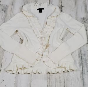 Cream White House Black Market sweater/ shrug